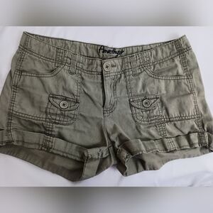 2/$30 AMETHYST Preppy Clueless Olive Green Cargo Booty Summer Shorts (#160)